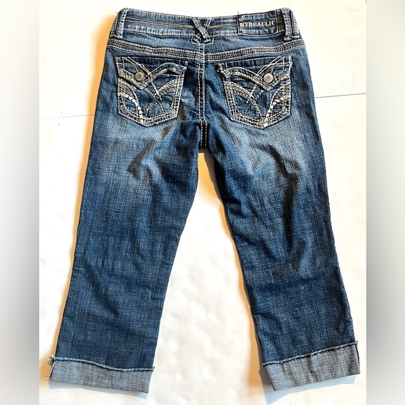 Hydraulic Women's Distressed Blue Jeans Capris Size 5/6 - Picture 12 of 15